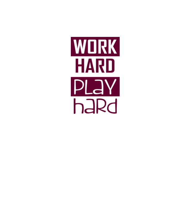 work hard_play hard_1c minta szürke/fekete pólón