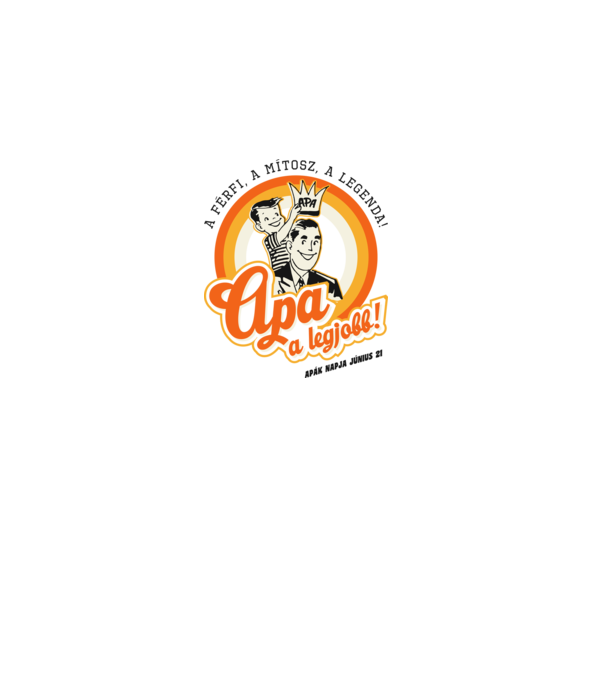 Apa a legjobb retro fiús apa minta fehér pólón