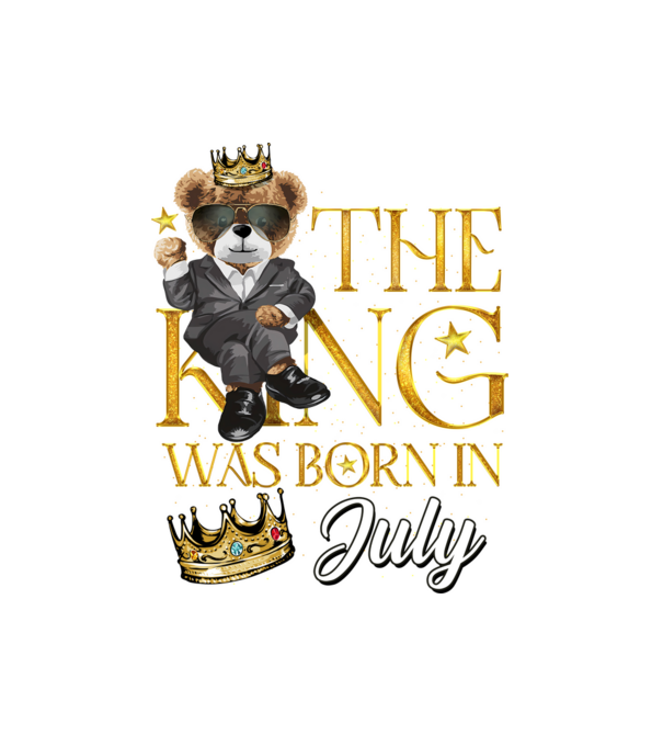 The king was born int JULY minta fehér pólón