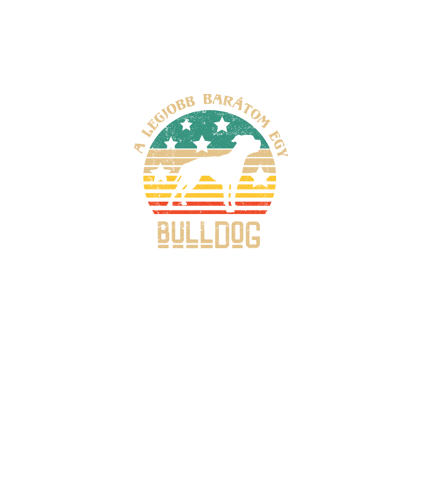 Legjobb barátom egy bulldog minta fekete pólón