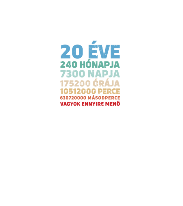20 éve vagyok ennyire menő minta türkiz pólón