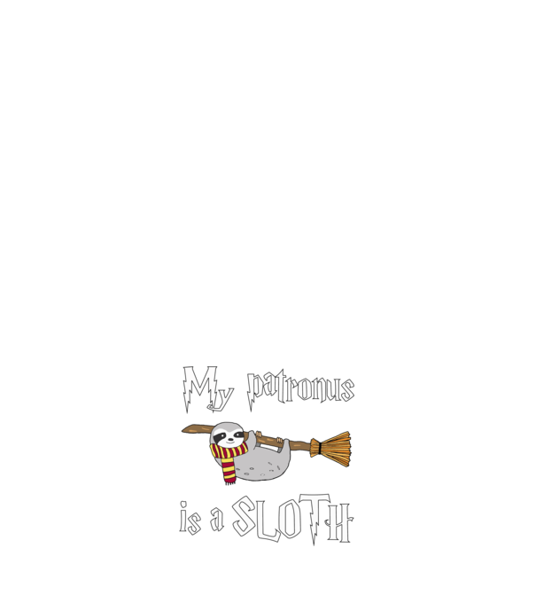 my patronus is a sloth minta fehér pólón