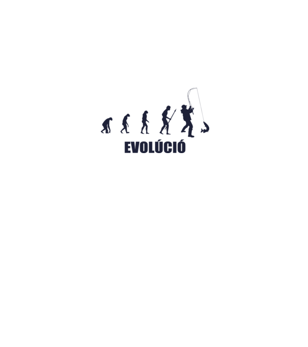 Evolúció minta türkiz pólón