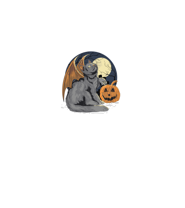 Halloween cica minta fekete pólón