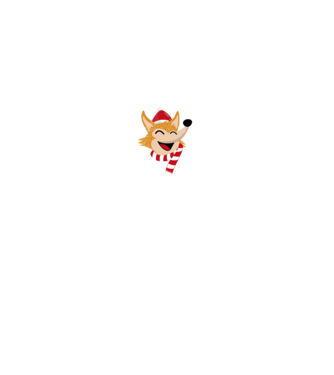 Karácsonyi rókás minta türkiz pólón