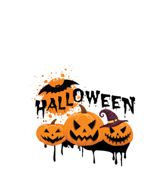 Halloween minta almazöld pólón