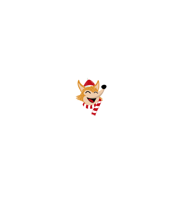 Karácsonyi rókás minta fekete pólón
