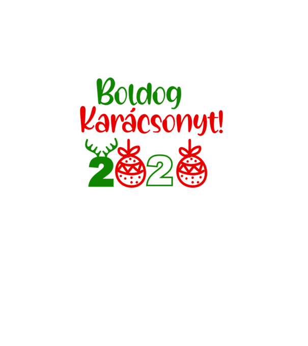 Boldog Karácsonyt minta fehér pólón