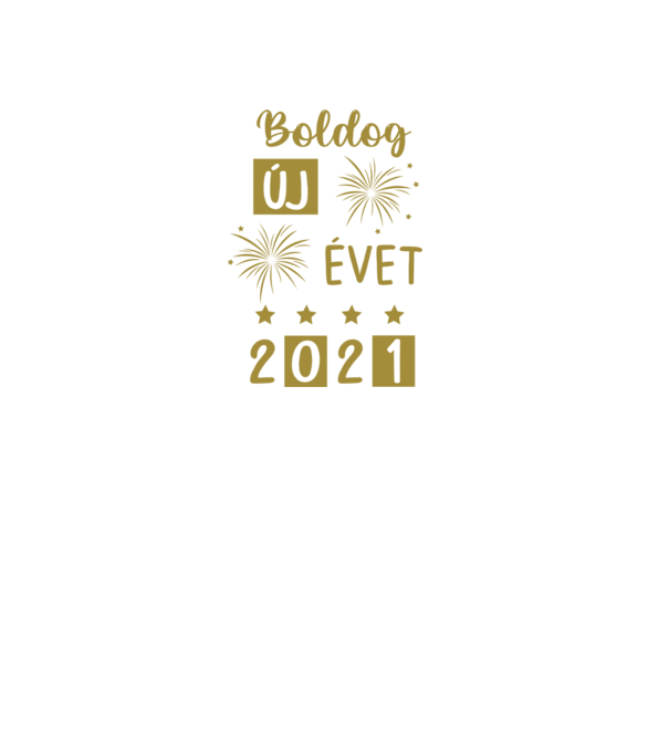Szilveszter 2021 minta fekete pólón