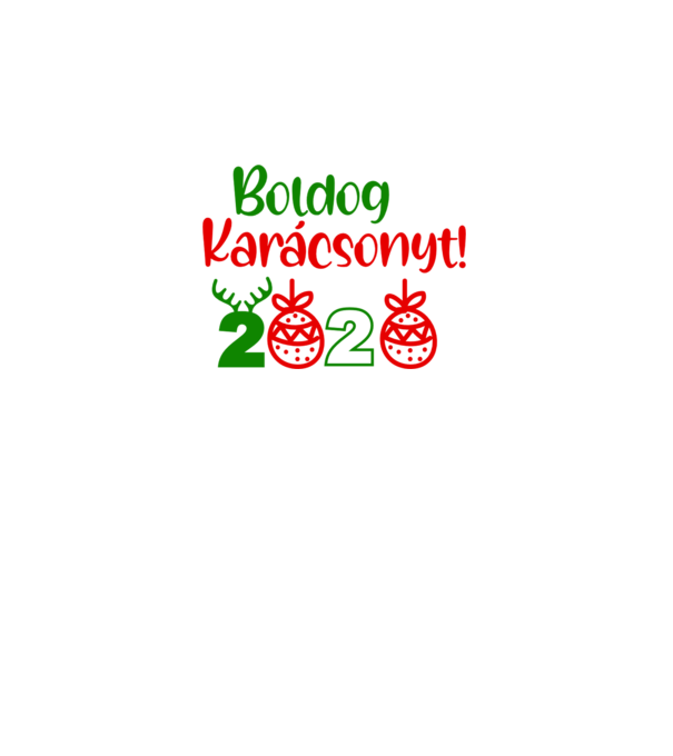 Boldog Karácsonyt minta fehér pólón