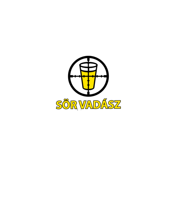 Sörvadász minta fehér pólón