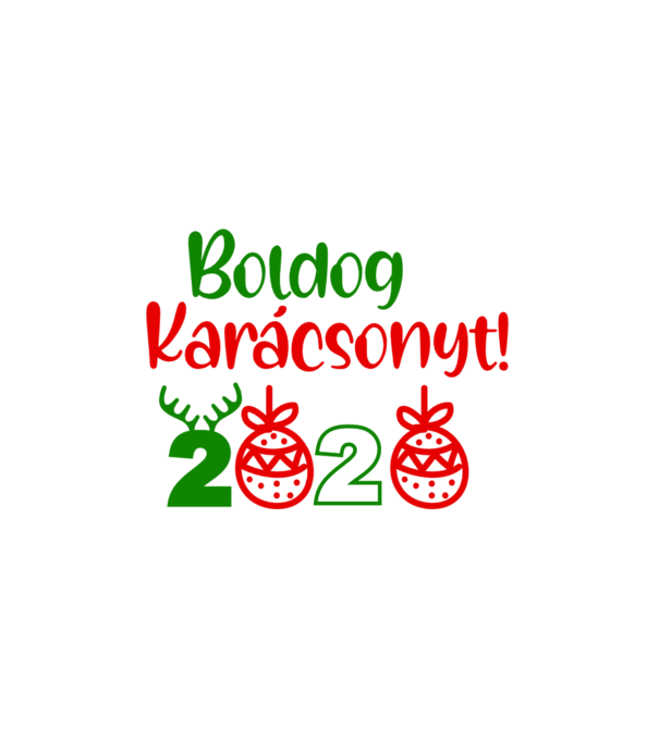 Boldog Karácsonyt minta fehér pólón