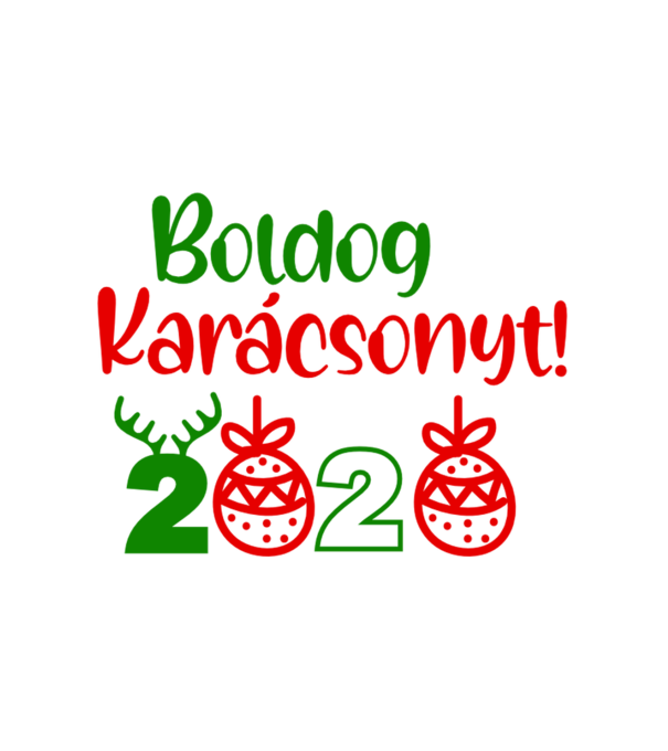 Boldog Karácsonyt minta fehér pólón