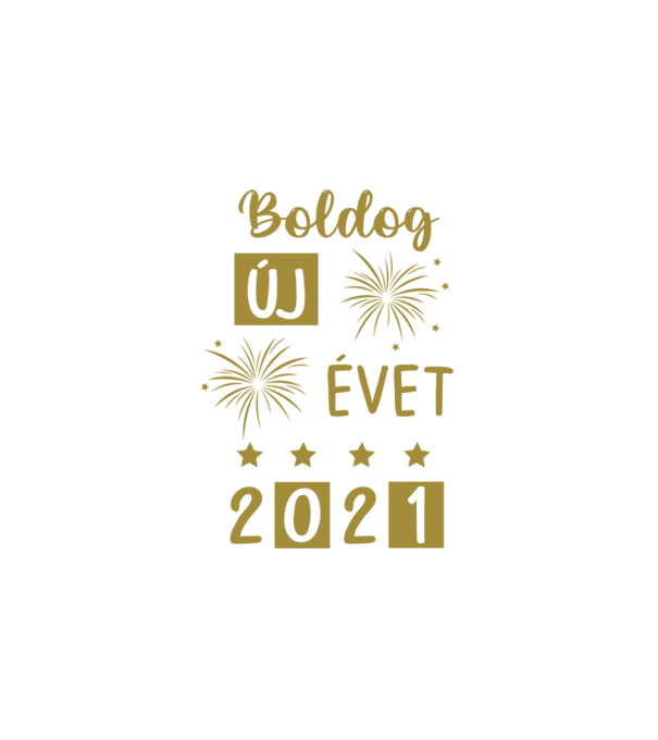 Szilveszter 2021 minta fehér pólón
