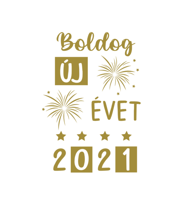 Szilveszter 2021 minta fehér pólón