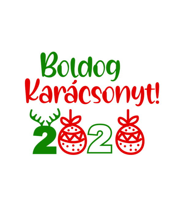 Boldog Karácsonyt minta fehér pólón