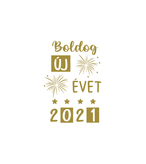 Szilveszter 2021 minta fehér pólón