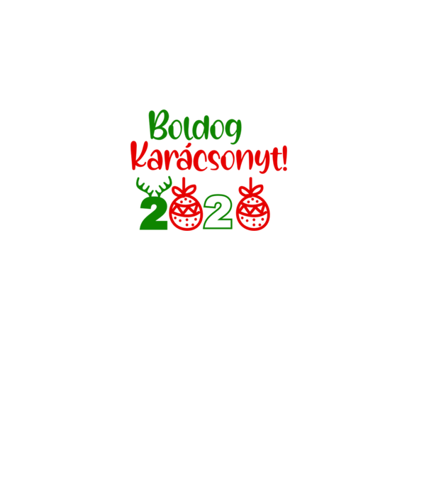 Boldog Karácsonyt minta fehér pólón
