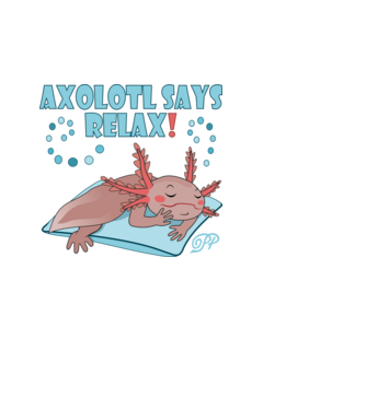 Says Relax Axolotl minta fehér pólón