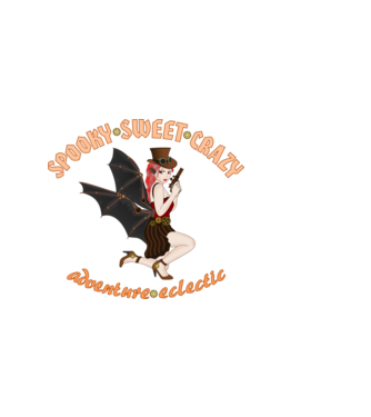 Steampunk Csaj minta sötétkék pólón