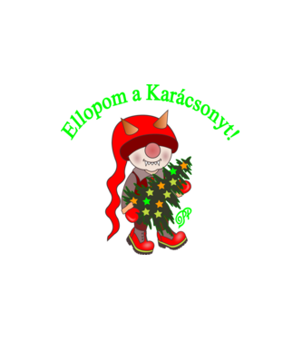 Ellopom a Karácsonyt minta fehér pólón