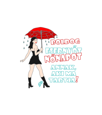 Poénos Nőnapi Köszöntő minta homokszín pólón