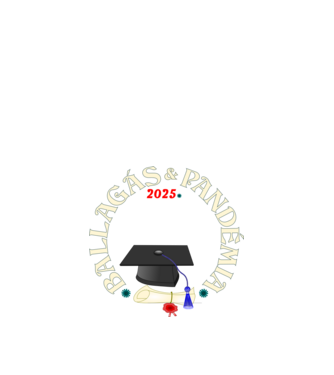 Ballagás és Pandémia Sapkás fehér szöveggel minta fekete pólón