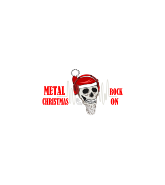 Rock On Christmas minta fekete pólón
