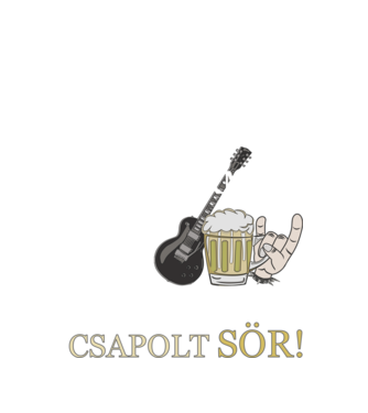 Csapolt Sör minta fekete pólón