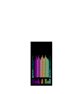 Rock and roll equalizer Telefontok minta fehér pólón