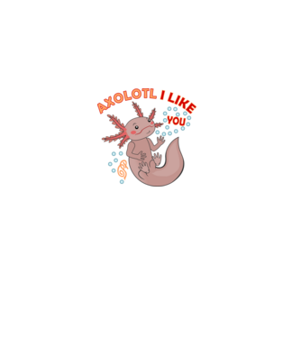 Kedvelt Axolotl minta fehér pólón