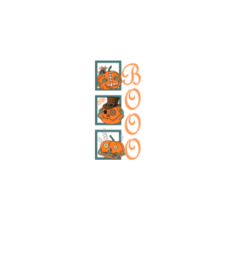 Boo Pumpkins minta fekete pólón