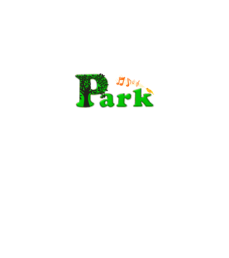 Park logó gyöngyház széllel minta fekete pólón
