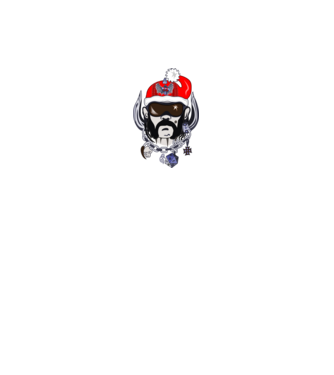 Lemmy Santa Head minta királykék pólón