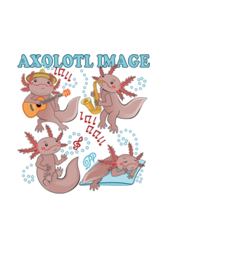 Axolotl Imázs minta fehér pólón