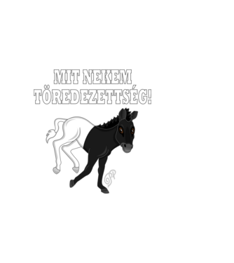 Mit Nekem Töredezettség minta sötétszürke pólón