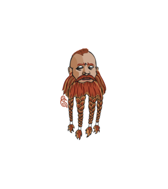 Villásszakállú Viking minta fehér pólón