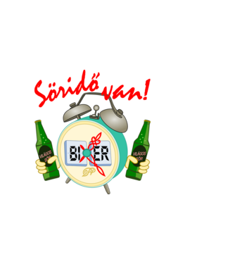 Söridő Óra minta sötétkék pólón