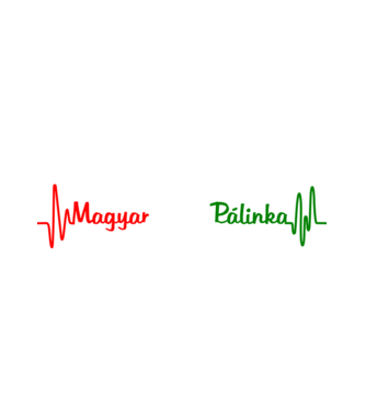 Magyar Pálinka EKG minta fehér pólón