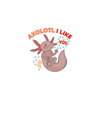 Kedvelt Axolotl minta fehér pólón