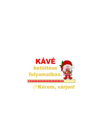 Kávé és Manó minta sötétkék pólón