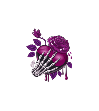 Gothic Heart minta fehér pólón