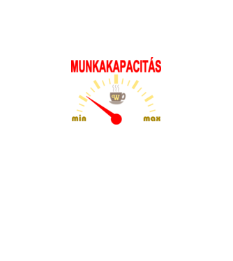 Munkakapacitás minta fehér pólón