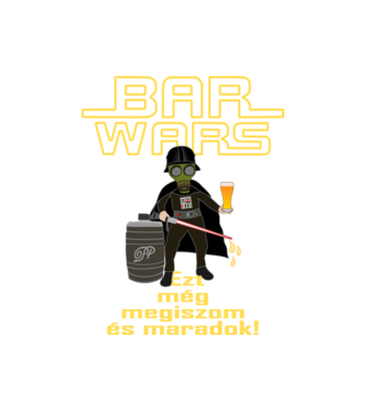 Bar Wars Sörös minta fehér pólón