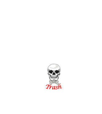 Trash Metal EKG minta fehér pólón