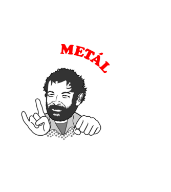 Csak a METÁL ad erőt, Bud Spencer minta fekete pólón