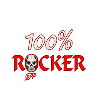 Száz Százalék Rocker A minta fehér pólón