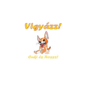 Cuki és Rossz minta királykék pólón