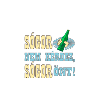 Sógor Önt minta királykék pólón
