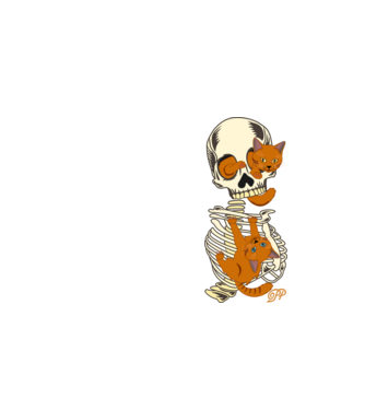 Halloweeni Macskák minta neonsárga pólón